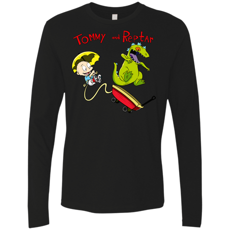 T-Shirts Black / S Tommy and Reptar Men's Premium Long Sleeve