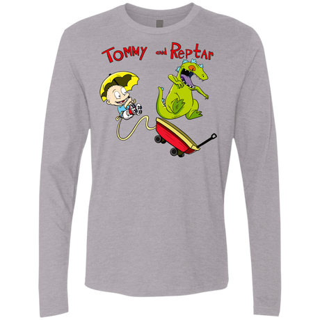 T-Shirts Heather Grey / S Tommy and Reptar Men's Premium Long Sleeve