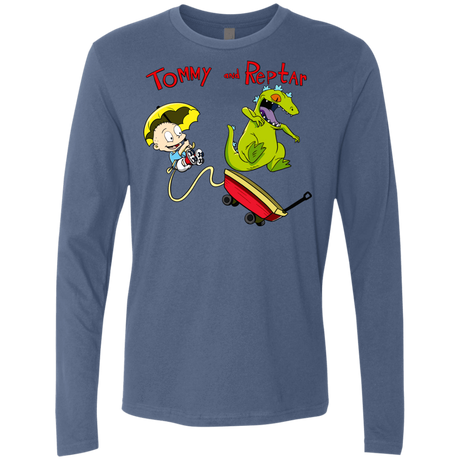 T-Shirts Indigo / S Tommy and Reptar Men's Premium Long Sleeve