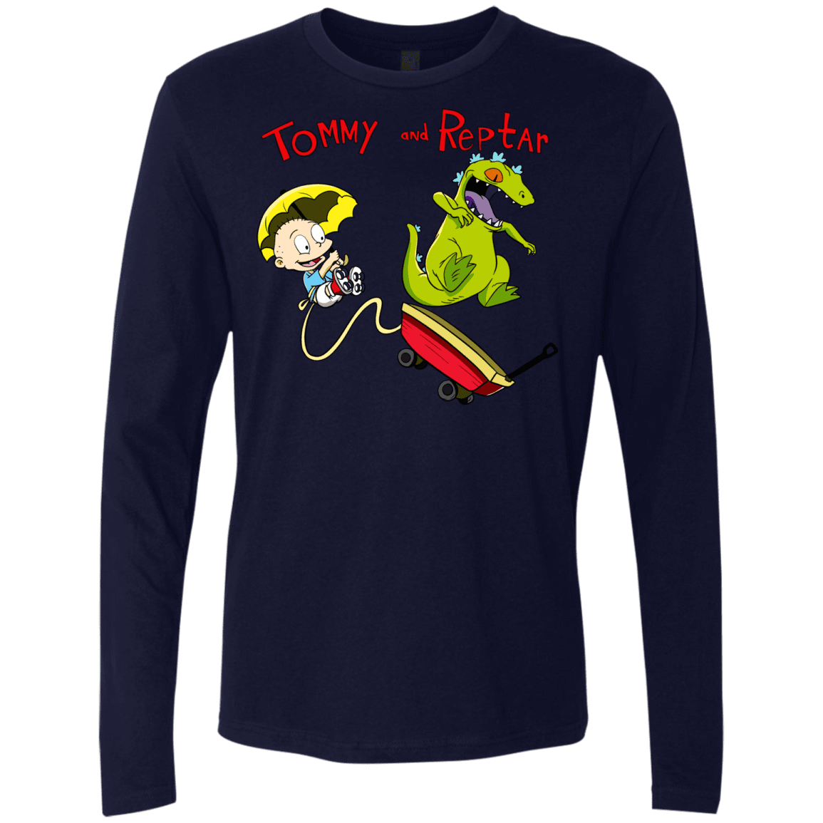 T-Shirts Midnight Navy / S Tommy and Reptar Men's Premium Long Sleeve
