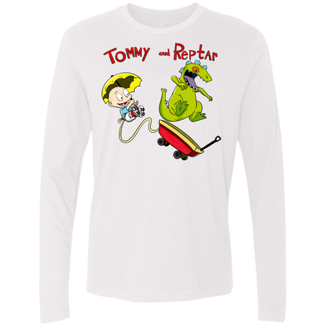 T-Shirts White / S Tommy and Reptar Men's Premium Long Sleeve