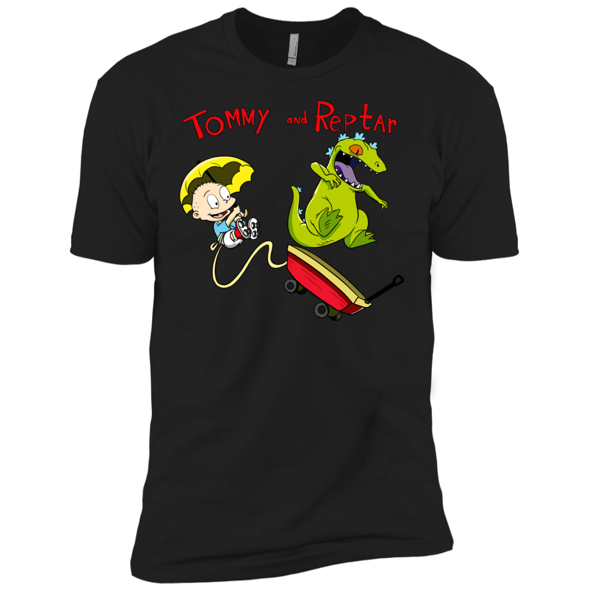 T-Shirts Black / X-Small Tommy and Reptar Men's Premium T-Shirt