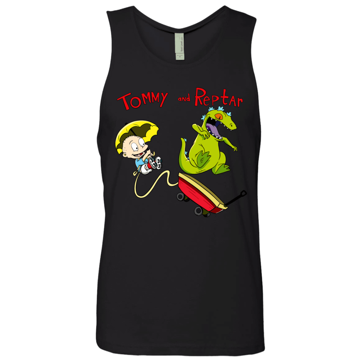 T-Shirts Black / S Tommy and Reptar Men's Premium Tank Top