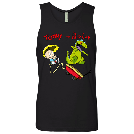 T-Shirts Black / S Tommy and Reptar Men's Premium Tank Top