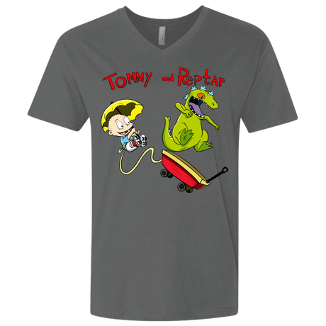 T-Shirts Heavy Metal / X-Small Tommy and Reptar Men's Premium V-Neck