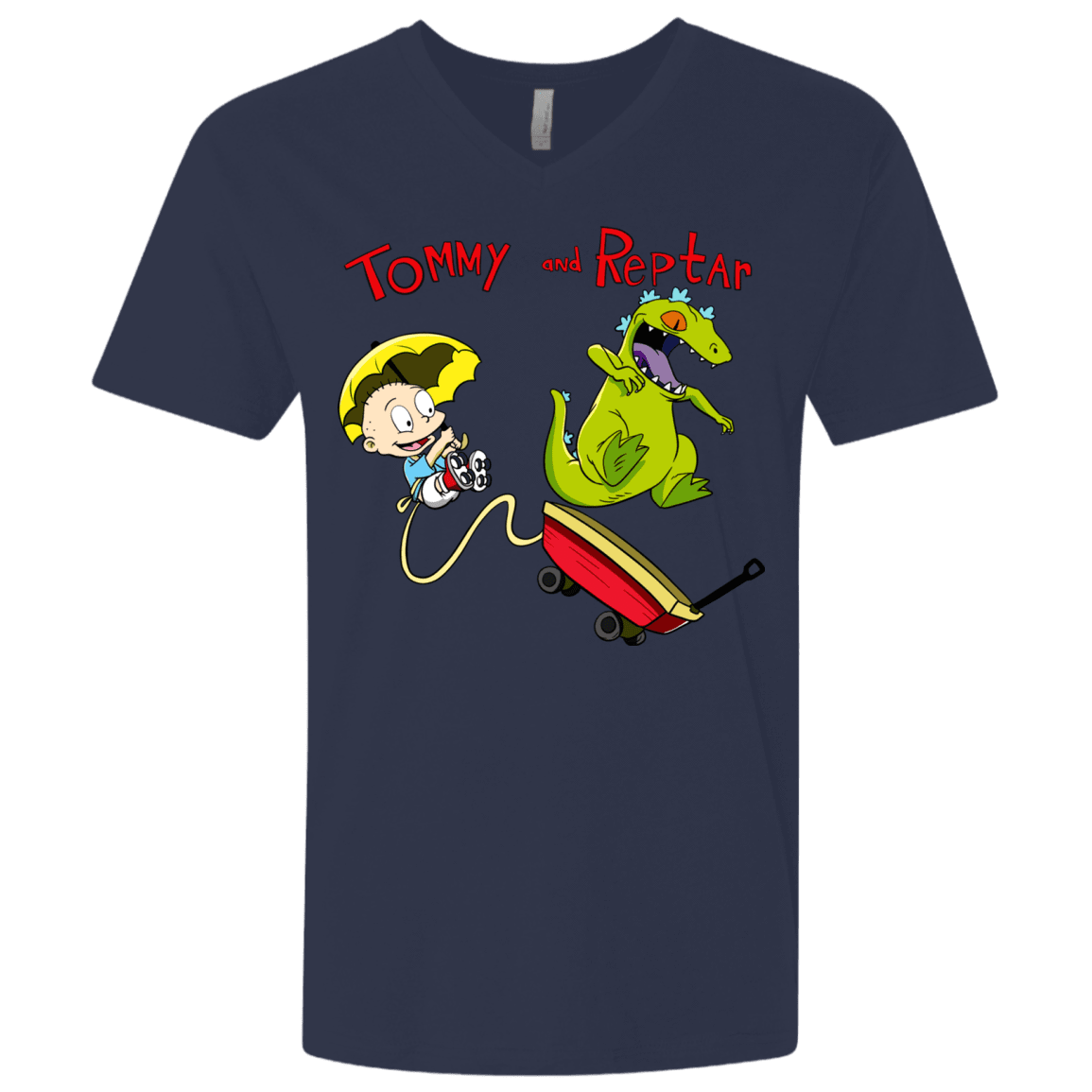 T-Shirts Midnight Navy / X-Small Tommy and Reptar Men's Premium V-Neck