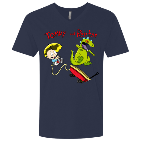 T-Shirts Midnight Navy / X-Small Tommy and Reptar Men's Premium V-Neck