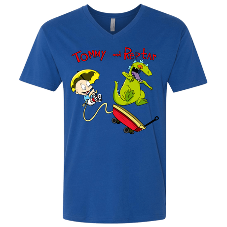T-Shirts Royal / X-Small Tommy and Reptar Men's Premium V-Neck