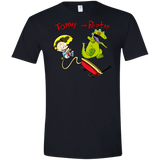 T-Shirts Black / X-Small Tommy and Reptar Men's Semi-Fitted Softstyle