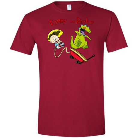 T-Shirts Cardinal Red / S Tommy and Reptar Men's Semi-Fitted Softstyle