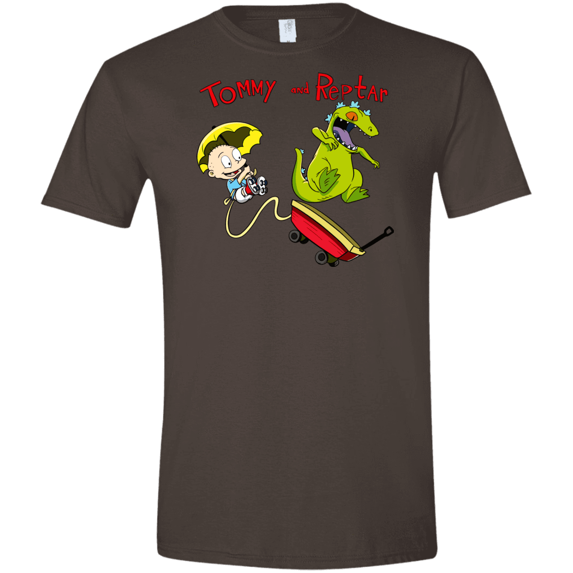 T-Shirts Dark Chocolate / S Tommy and Reptar Men's Semi-Fitted Softstyle