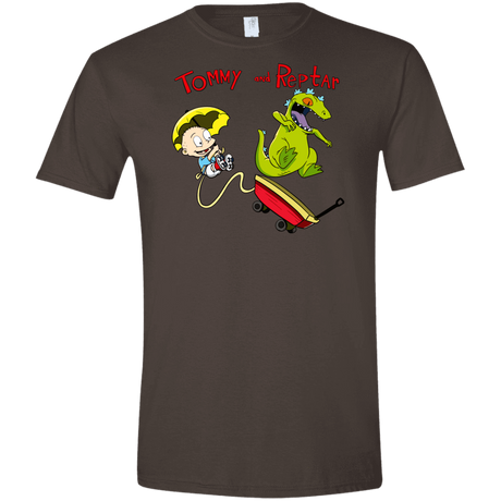 T-Shirts Dark Chocolate / S Tommy and Reptar Men's Semi-Fitted Softstyle