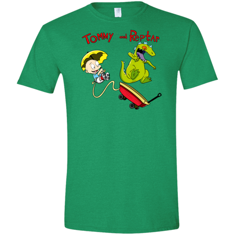 T-Shirts Heather Irish Green / S Tommy and Reptar Men's Semi-Fitted Softstyle