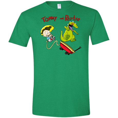 T-Shirts Heather Irish Green / S Tommy and Reptar Men's Semi-Fitted Softstyle