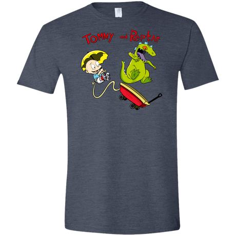 T-Shirts Heather Navy / S Tommy and Reptar Men's Semi-Fitted Softstyle
