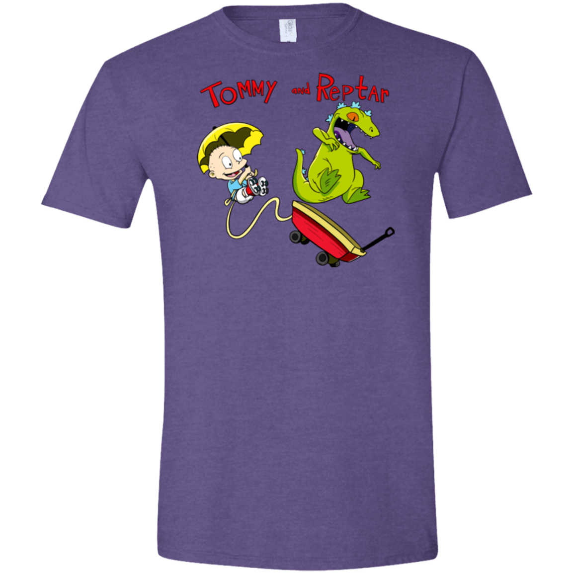T-Shirts Heather Purple / S Tommy and Reptar Men's Semi-Fitted Softstyle