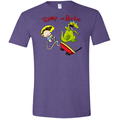 T-Shirts Heather Purple / S Tommy and Reptar Men's Semi-Fitted Softstyle