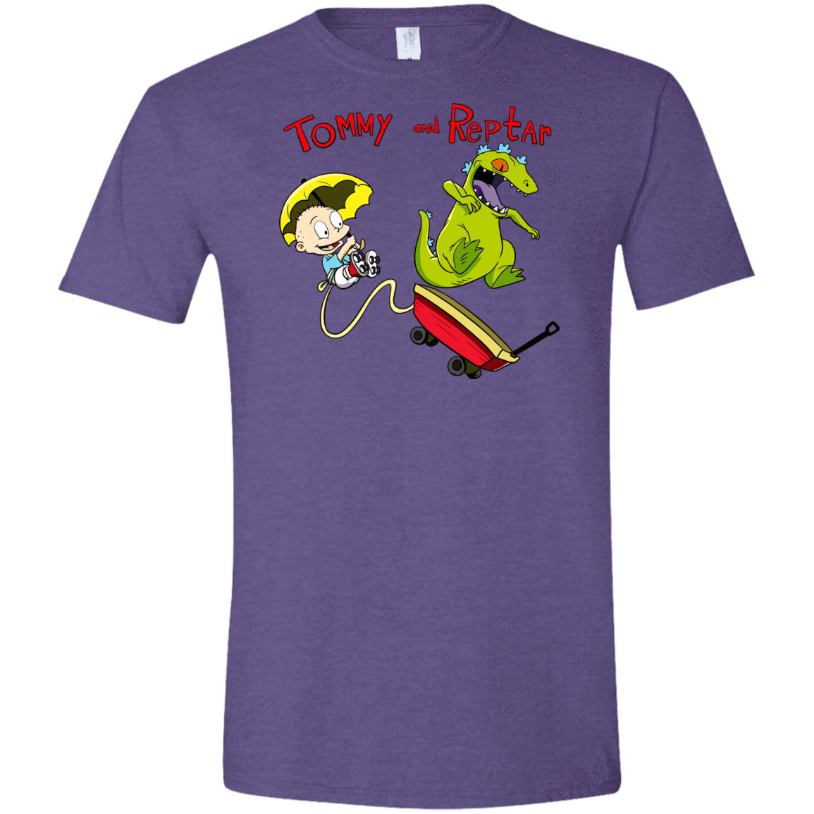 T-Shirts Heather Purple / S Tommy and Reptar Men's Semi-Fitted Softstyle