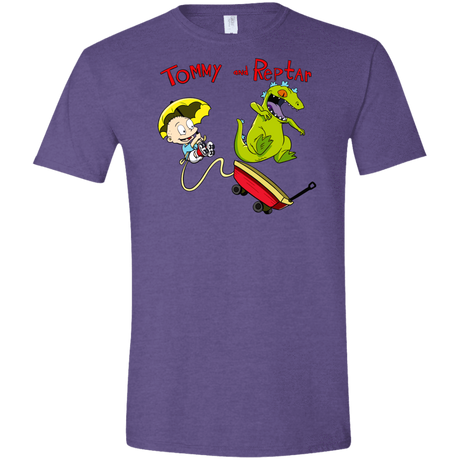 T-Shirts Heather Purple / S Tommy and Reptar Men's Semi-Fitted Softstyle