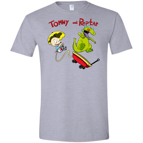 T-Shirts Sport Grey / X-Small Tommy and Reptar Men's Semi-Fitted Softstyle