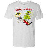 T-Shirts Heather White / S Tommy and Reptar Men's Triblend T-Shirt