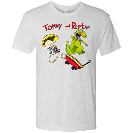 T-Shirts Heather White / S Tommy and Reptar Men's Triblend T-Shirt