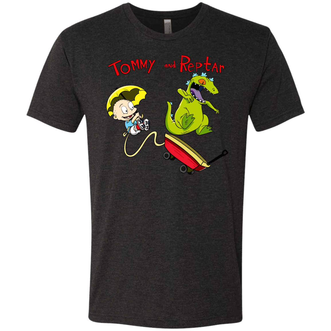 T-Shirts Vintage Black / S Tommy and Reptar Men's Triblend T-Shirt