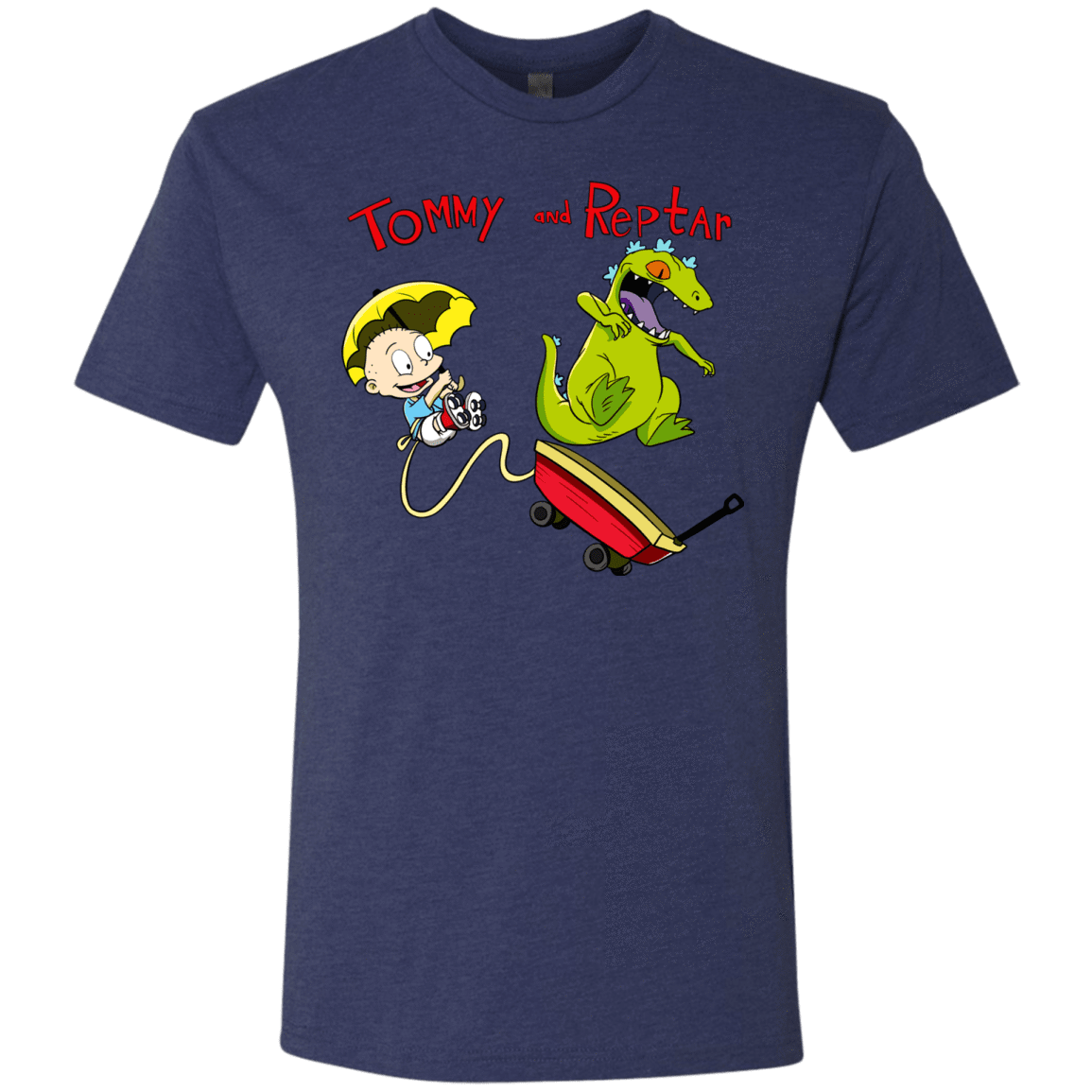 T-Shirts Vintage Navy / S Tommy and Reptar Men's Triblend T-Shirt