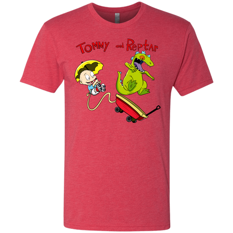 T-Shirts Vintage Red / S Tommy and Reptar Men's Triblend T-Shirt