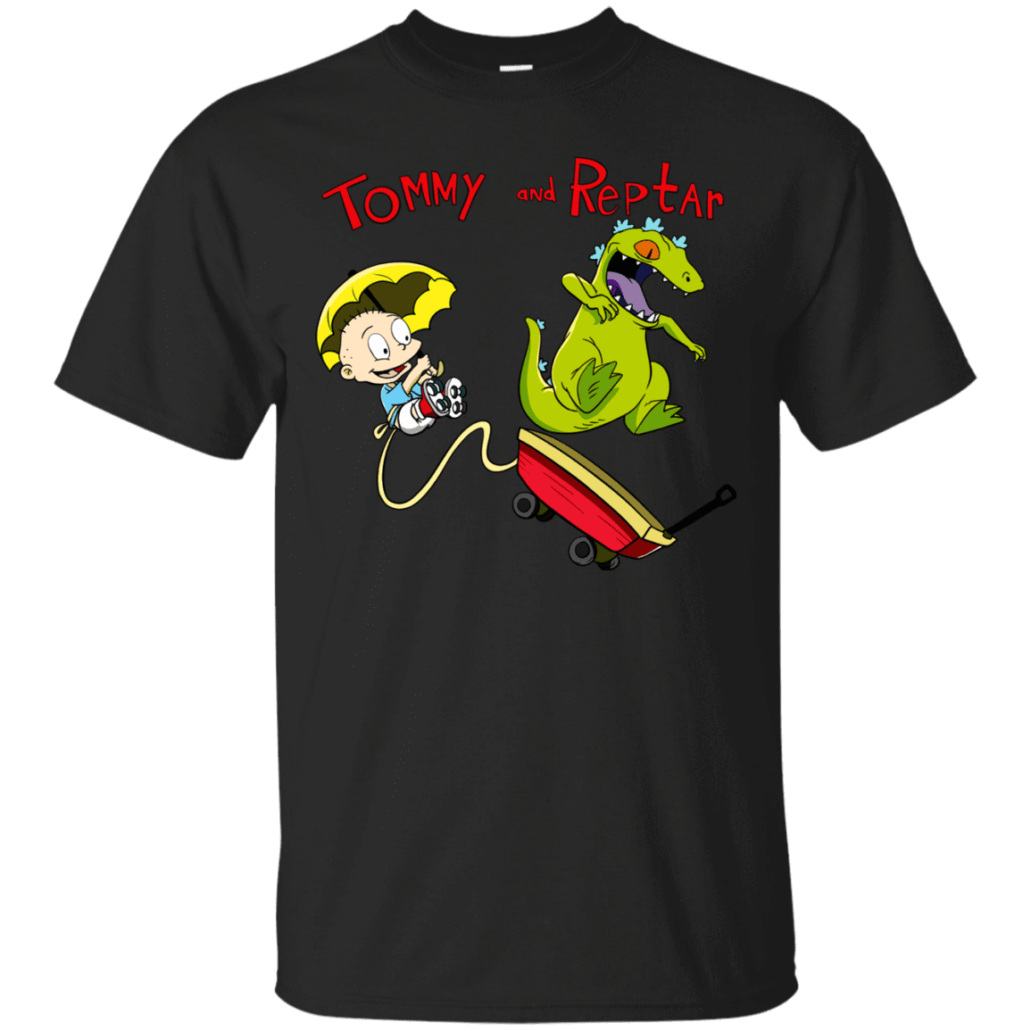 T-Shirts Black / S Tommy and Reptar T-Shirt