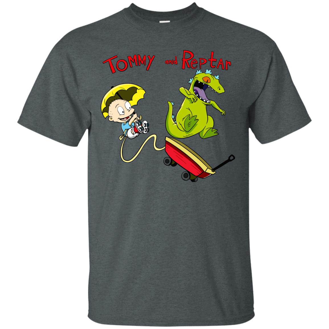 T-Shirts Dark Heather / S Tommy and Reptar T-Shirt