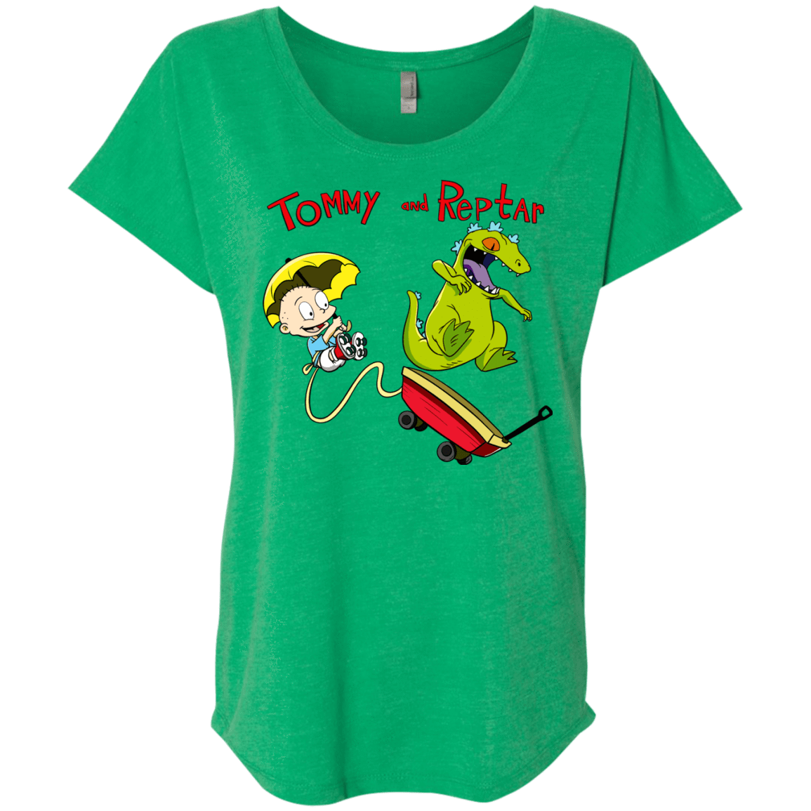 T-Shirts Envy / X-Small Tommy and Reptar Triblend Dolman Sleeve