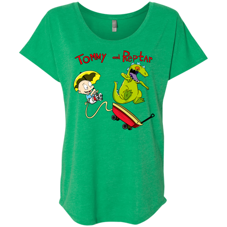 T-Shirts Envy / X-Small Tommy and Reptar Triblend Dolman Sleeve