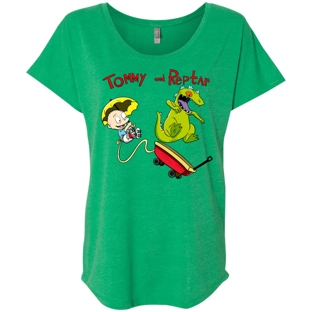 T-Shirts Envy / X-Small Tommy and Reptar Triblend Dolman Sleeve