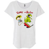 T-Shirts Heather White / X-Small Tommy and Reptar Triblend Dolman Sleeve