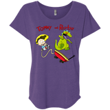 T-Shirts Purple Rush / X-Small Tommy and Reptar Triblend Dolman Sleeve