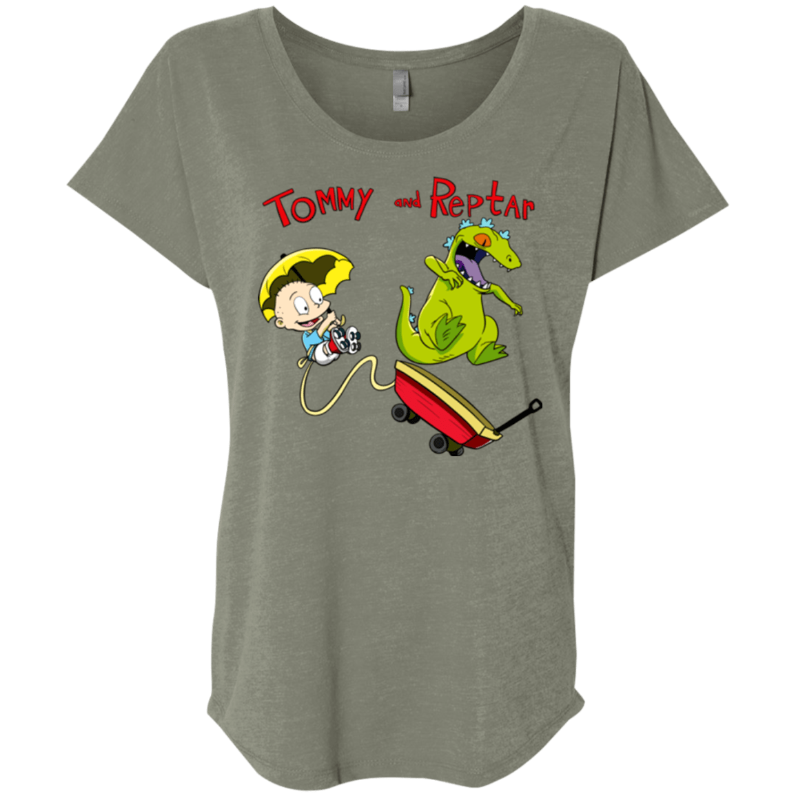 Tommy and Reptar Triblend Dolman Sleeve