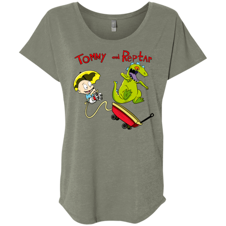 Tommy and Reptar Triblend Dolman Sleeve