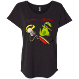 T-Shirts Vintage Black / X-Small Tommy and Reptar Triblend Dolman Sleeve