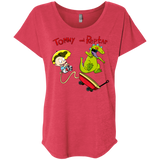 T-Shirts Vintage Red / X-Small Tommy and Reptar Triblend Dolman Sleeve