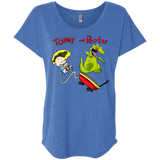 T-Shirts Vintage Royal / X-Small Tommy and Reptar Triblend Dolman Sleeve