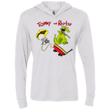 T-Shirts Heather White / X-Small Tommy and Reptar Triblend Long Sleeve Hoodie Tee