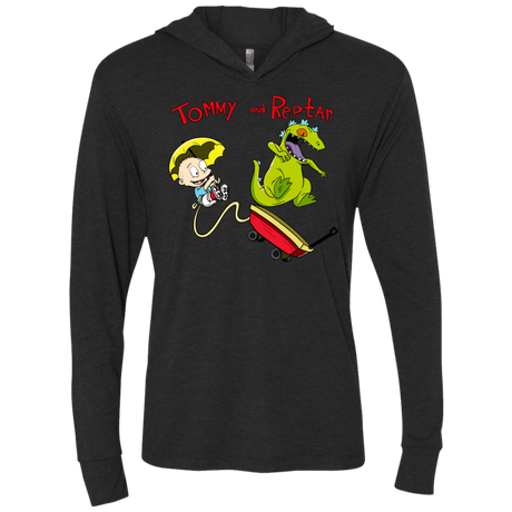 T-Shirts Vintage Black / X-Small Tommy and Reptar Triblend Long Sleeve Hoodie Tee