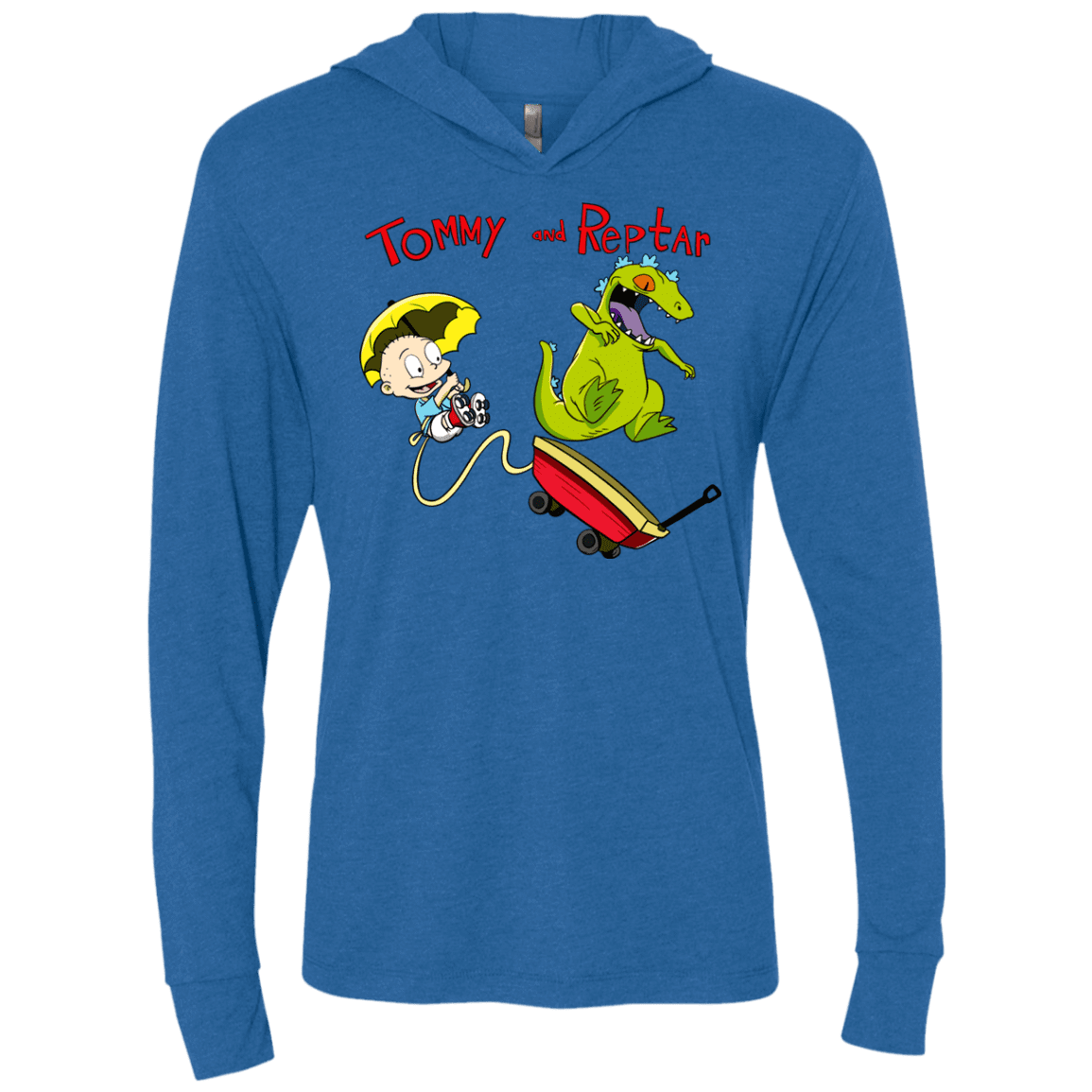 T-Shirts Vintage Royal / X-Small Tommy and Reptar Triblend Long Sleeve Hoodie Tee