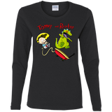 T-Shirts Black / S Tommy and Reptar Women's Long Sleeve T-Shirt