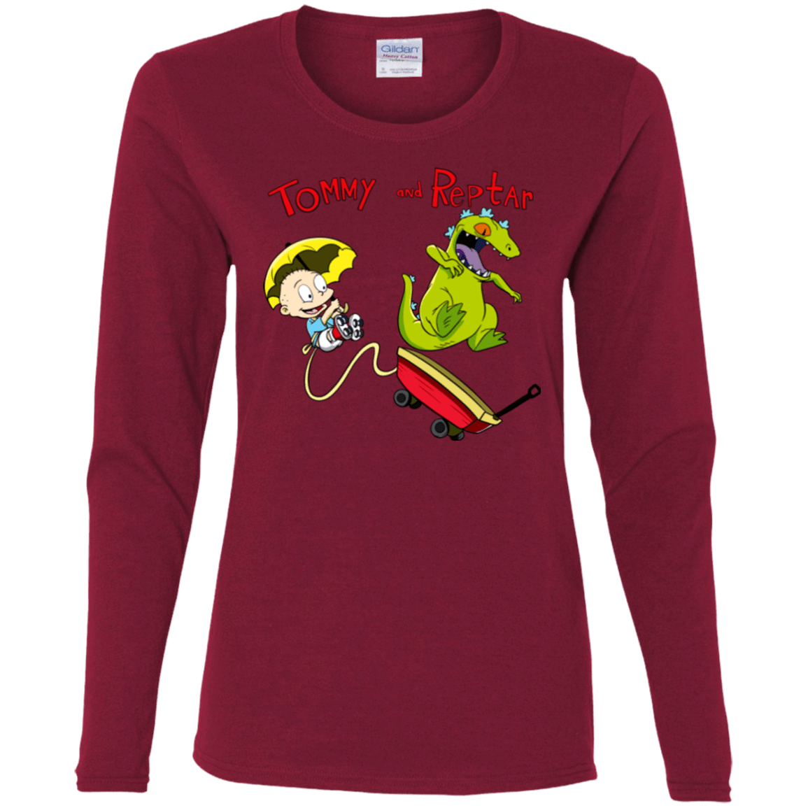 T-Shirts Cardinal / S Tommy and Reptar Women's Long Sleeve T-Shirt