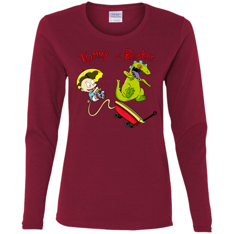 T-Shirts Cardinal / S Tommy and Reptar Women's Long Sleeve T-Shirt