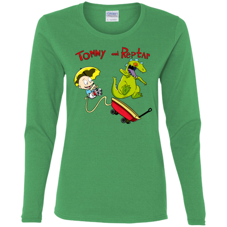 T-Shirts Irish Green / S Tommy and Reptar Women's Long Sleeve T-Shirt