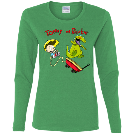 T-Shirts Irish Green / S Tommy and Reptar Women's Long Sleeve T-Shirt