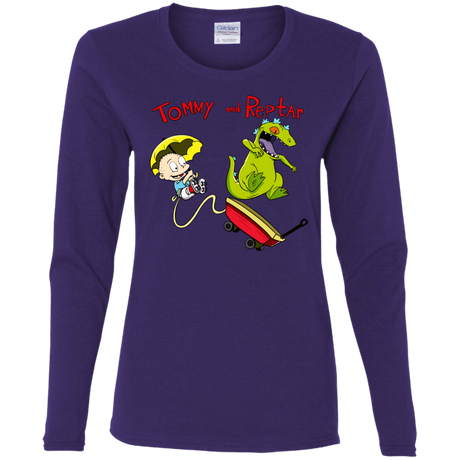 T-Shirts Purple / S Tommy and Reptar Women's Long Sleeve T-Shirt